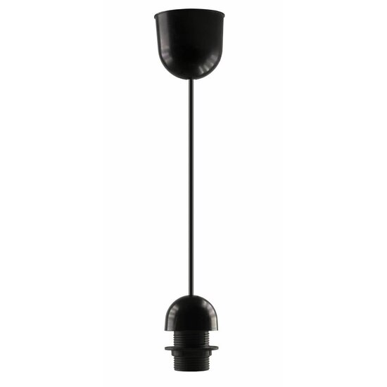 Fantasia Fantasia Nina hanglamp, 1320mm hoog, zwart metaal, E27-fitting, voor stoffen lampenkap (apart verkrijgbaar)
