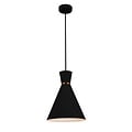 Fantasia KONO conical pendant lamp in matte black aluminium for above a dining table, E27 fitting, bulb not included