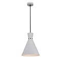 Fantasia KONO conical pendant lamp in matte black aluminium for above a dining table, E27 fitting, bulb not included