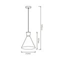 Fantasia KONO conical pendant lamp in matte black aluminium for above a dining table, E27 fitting, bulb not included