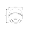 Fantasia OLEO ceiling spotlight, adjustable, LED 7W 3000K, white, dimmable - 110 mm diameter