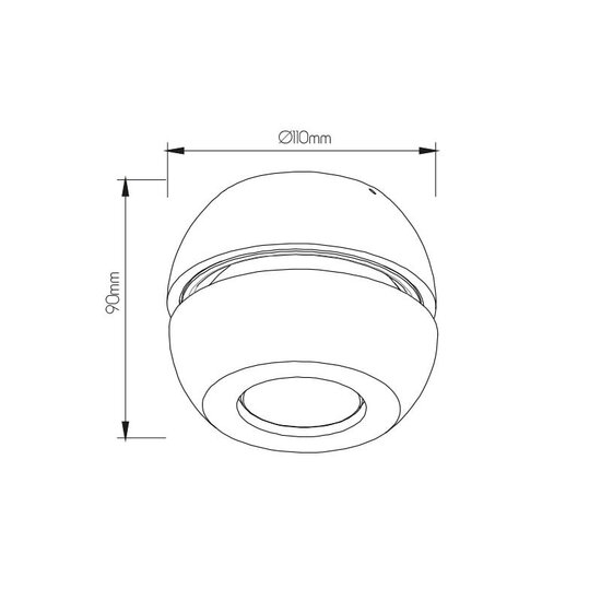 Fantasia OLEO Deckenspot, schwenkbar, LED 7W 3000K, weiss, dimmbar - Durchmesser 110 mm