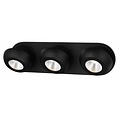 Fantasia OLEO plafondspot LED 3x7W dimbaar 3000K zwart, 3x780 lumen, 390x110x90mm, IP20