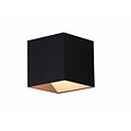 Fantasia Fantasia Pure wandlamp vierkant zwart, geïntegreerde 11W COB LED, 3000K warm wit, 770 lumen, dimbaar