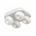 Fantasia OLEO square ceiling lamp with 4 adjustable spots, LED 4x7W 3000K, white, dimmable