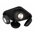 Fantasia OLEO square ceiling lamp with 4 adjustable spots, LED 4x7W 3000K, white, dimmable