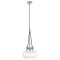 Fantasia pendant lamp 3 lights black, metal ring Ø 340 mm, 3x E27 socket, bulbs not included