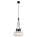 Lámpara colgante Fantasia 3 luces negra, aro metálico Ø 340 mm, portalámparas 3x E27, bombillas no incluidas