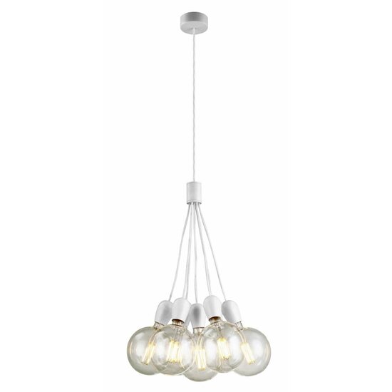 Fantasia Kobar pendant light black, metal, 7x E27 sockets, 46 cm diameter, height up to 210 cm, bulbs not included
