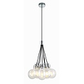 Fantasia Kobar pendant light black, metal, 7x E27 sockets, 46 cm diameter, height up to 210 cm, bulbs not included