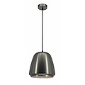 Lámpara colgante Fantasia gris, pantalla metálica Ø25 cm, altura ajustable hasta 148,5 cm, casquillo E27, bombilla no incluida