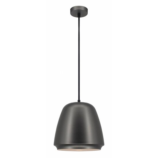 Fantasia Hängelampe grau, Metallschirm Ø25 cm, Höhe verstellbar bis 148,5 cm, E27-Fassung, Leuchtmittel nicht enthalten