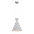 Fantasia cone pendant lamp in black plastic, diameter 25 cm, height adjustable up to 154.5 cm, E27 fitting, bulb not included