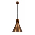 Fantasia cone pendant lamp in black plastic, diameter 25 cm, height adjustable up to 154.5 cm, E27 fitting, bulb not included