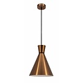 Fantasia cone pendant lamp in black plastic, diameter 25 cm, height adjustable up to 154.5 cm, E27 fitting, bulb not included