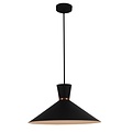 Fantasia KONO pendant light, conical, white, Ø39.5 cm, metal, E27 socket, bulb not included