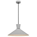 Fantasia KONO conical pendant lamp in matte black aluminium for above a dining table, E27 fitting, bulb not included