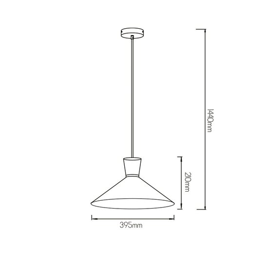 Fantasia KONO Pendelleuchte, konisch, weiß, Ø39,5 cm, Metall, E27-Fassung, Leuchtmittel nicht enthalten