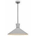 Fantasia Kono suspension conique en aluminium blanc, Ø395 x H210 mm, culot E27, ampoule non incluse, câble réglable à 85 cm