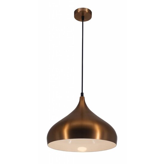 Fantasia RONIN suspension en forme de goutte, métal brun café à intérieur doré, Ø42 x H30 cm
