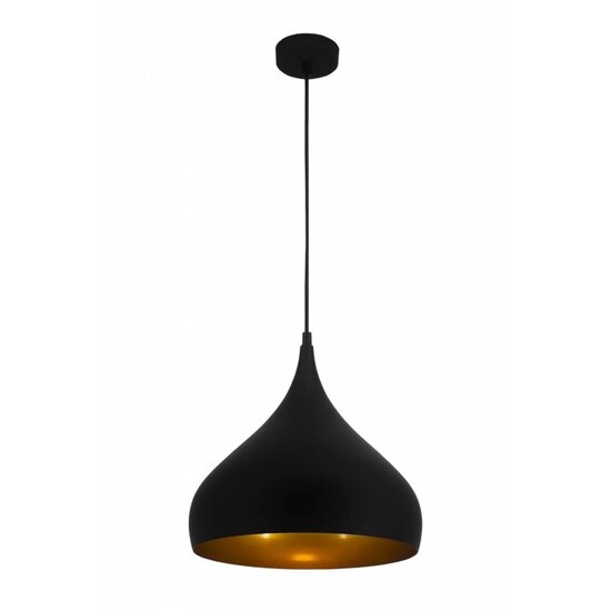 Fantasia RONIN suspension en forme de goutte, métal brun café à intérieur doré, Ø32 x H24 cm