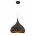 Fantasia RONIN suspension en forme de goutte, métal brun café à intérieur doré, Ø32 x H24 cm