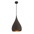 Fantasia RONIN drop-shaped pendant lamp in black/gold, Ø25 cm, E27 socket, bulb not included