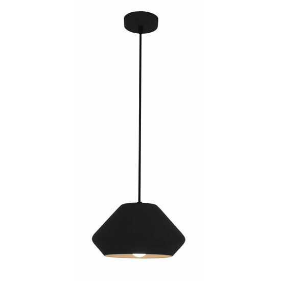 Fantasia Suspension conique Fantasia en métal noir, diamètre 240 mm, hauteur totale 1377 mm, douille E27, ampoule non incluse