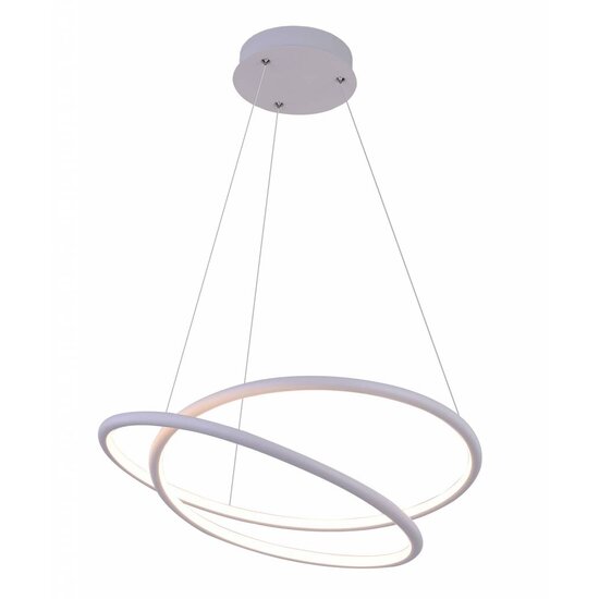 Fantasia BOA LED pendant light in white, diameter 52.5 cm, 47W integrated LED, approx. 3055 lumen, 3000K warm white, dimmable