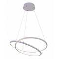 Fantasia Boa LED pendant light white, spiral frame, Ø52.5 cm, 47W LED, 3055 lumens, 3000K warm white, dimmable