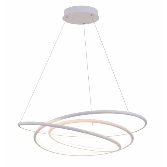 Fantasia BOA LED Hängelampe, Spiralform aus schwarzem Metall/Plexi, Ø730mm, 88W integrierte LED, 3080 Lumen, 3000K Warmweiß, dimmbar