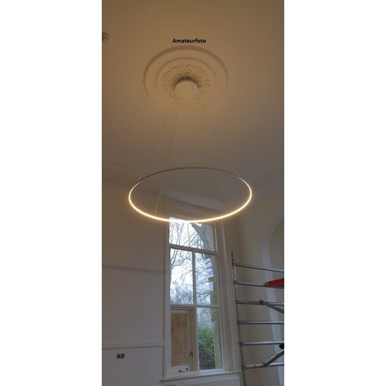 Fantasia ANNU LED ring pendant, white, diameter 120 cm, 64 W, 2240 lumens, 3000K warm white, dimmable