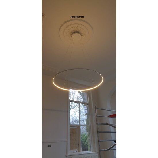 Fantasia ANNU LED ring pendant light black, ø120 cm, 64W LED, 2240 lumens, 3000K warm white, dimmable