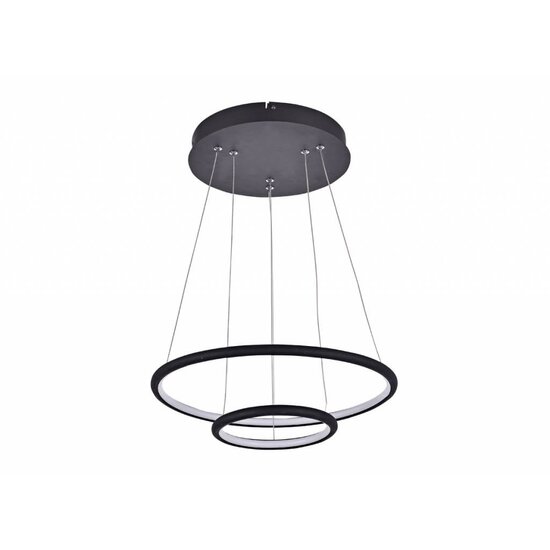 Fantasia Annu pendant lamp with 2 rings (Ø 40 and 30 cm), white, 36W LED, 1260 lumen, 3000K, dimmable