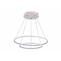 Fantasia Annu pendant light with 2 rings (40 and 60 cm), white, 53W SMD LED 3000K, 3445 lumens, dimmable, adjustable height
