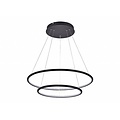 Fantasia Annu pendant light with 2 rings (40 and 60 cm), white, 53W SMD LED 3000K, 3445 lumens, dimmable, adjustable height