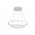 Fantasia Annu Pendelleuchte mit 2 Ringen (40 und 60 cm), weiß, 53W SMD LED 3000K, 3445 Lumen, dimmbar, höhenverstellbar