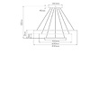 Fantasia Annu pendant lamp with 3 rings, black, 80 cm, 99W LED 3000K, 6435 lumen, dimmable