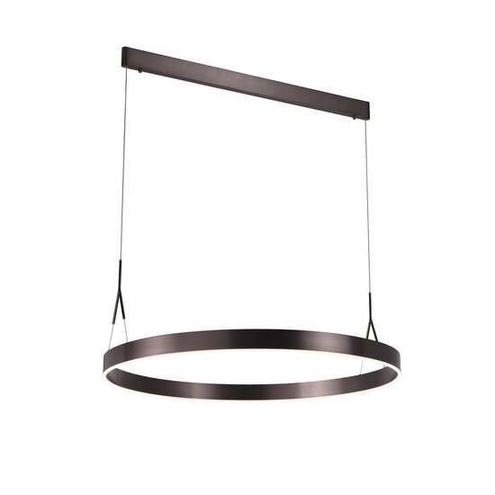 Fantasia Fantasia Pure ronde LED hanglamp Ø91cm koperbruin, dimbaar, 3000K warm wit licht, 2100 lumen