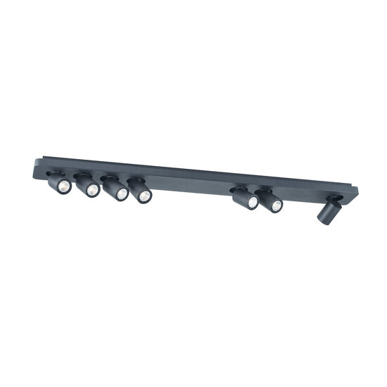 Fantasia Fantasia Nysit lámpara de techo 7x GU10 LED negro, regulable, orientable, 113,5cm, 2800K