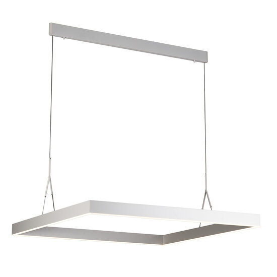 Fantasia Fantasia Pure Square vierkante LED hanglamp 90x90cm, dimbaar, 3000K, 2520 lumen, donker koperbruin aluminium