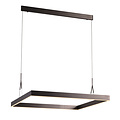Fantasia Fantasia Pure lámpara colgante LED cuadrada 90x90cm negro, regulable, 3000K luz blanco cálido, 2520 lúmenes
