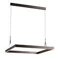 Fantasia Fantasia Pure square LED pendant lamp 90x90cm black, dimmable, 3000K warm white light, 2520 lumens
