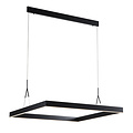 Fantasia Fantasia Pure Square vierkante LED hanglamp 90x90cm, dimbaar, 3000K, 2520 lumen, donker koperbruin aluminium