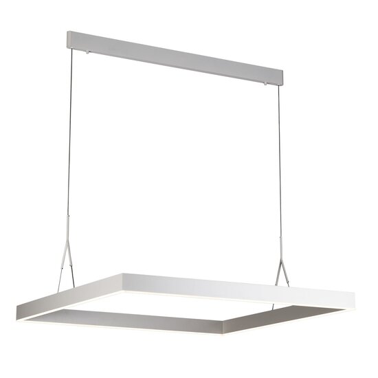 Fantasia Fantasia Pure Square vierkante LED hanglamp 90x90cm, dimbaar, 3000K, 2520 lumen, donker koperbruin aluminium