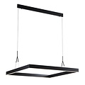Fantasia Fantasia Pure suspension LED carrée 90x90cm noir, gradable, 3000K lumière blanc chaud, 2520 lumens