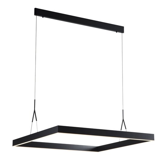 Fantasia Fantasia Pure Square vierkante LED hanglamp 90x90cm, dimbaar, 3000K, 2520 lumen, donker koperbruin aluminium