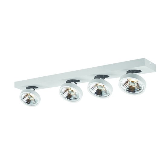 Fantasia Aeon-4 ceiling spotlight with 4x AR111 12W LED spots, 1130 lumens, 2700K warm white, dimmable, adjustable, black