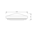 Fantasia OXY round ceiling lamp in silver metal, adjustable CCT 3000-6000K, 12W integrated LED, Ø 300 mm