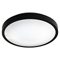 Fantasia OXY round ceiling lamp in silver metal, adjustable CCT 3000-6000K, 12W integrated LED, Ø 300 mm